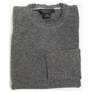 New Mens For Bloomingdales Crew Neck Wool Cashmere Honeycomb Pullover Sweater S